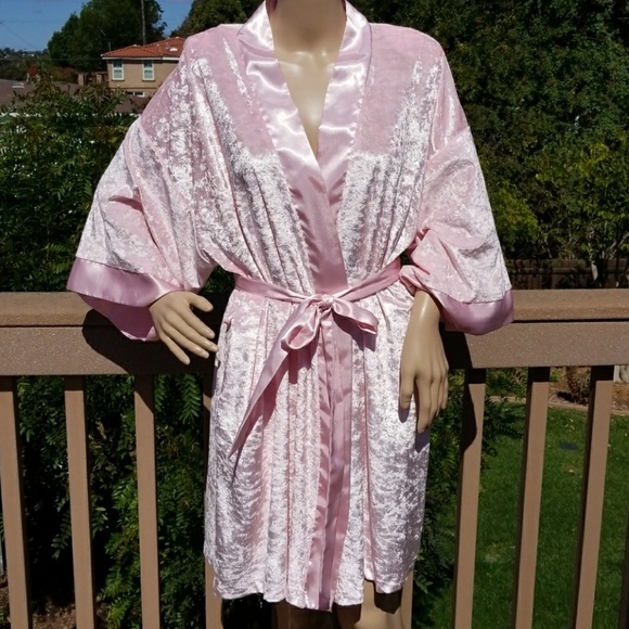 Other - Gorgeous Light Pink Velvet Robe